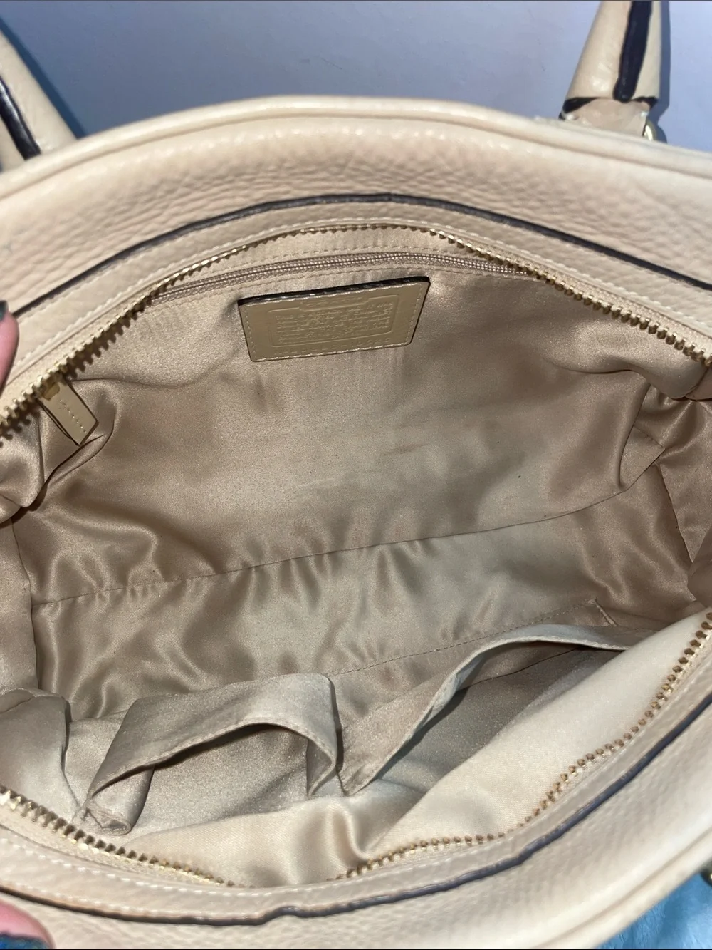 Vintage Coach ‘Hamptons’ Pebbled Leather Satchel